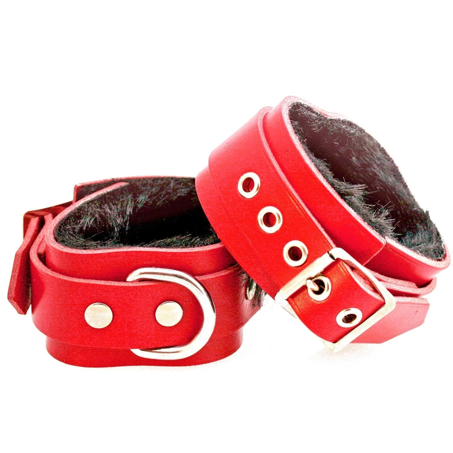 Sh! Leather Bondage Wrist Cuffs - Image 6